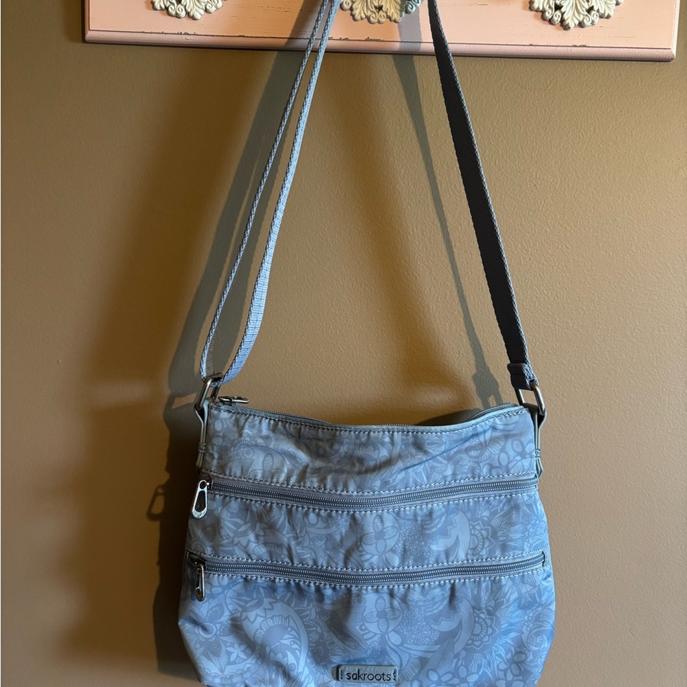 Sakroots Blue Patterned Crossbody Bag